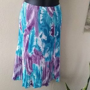 NWOT 💙Psychedelic Pleated Skirt💙